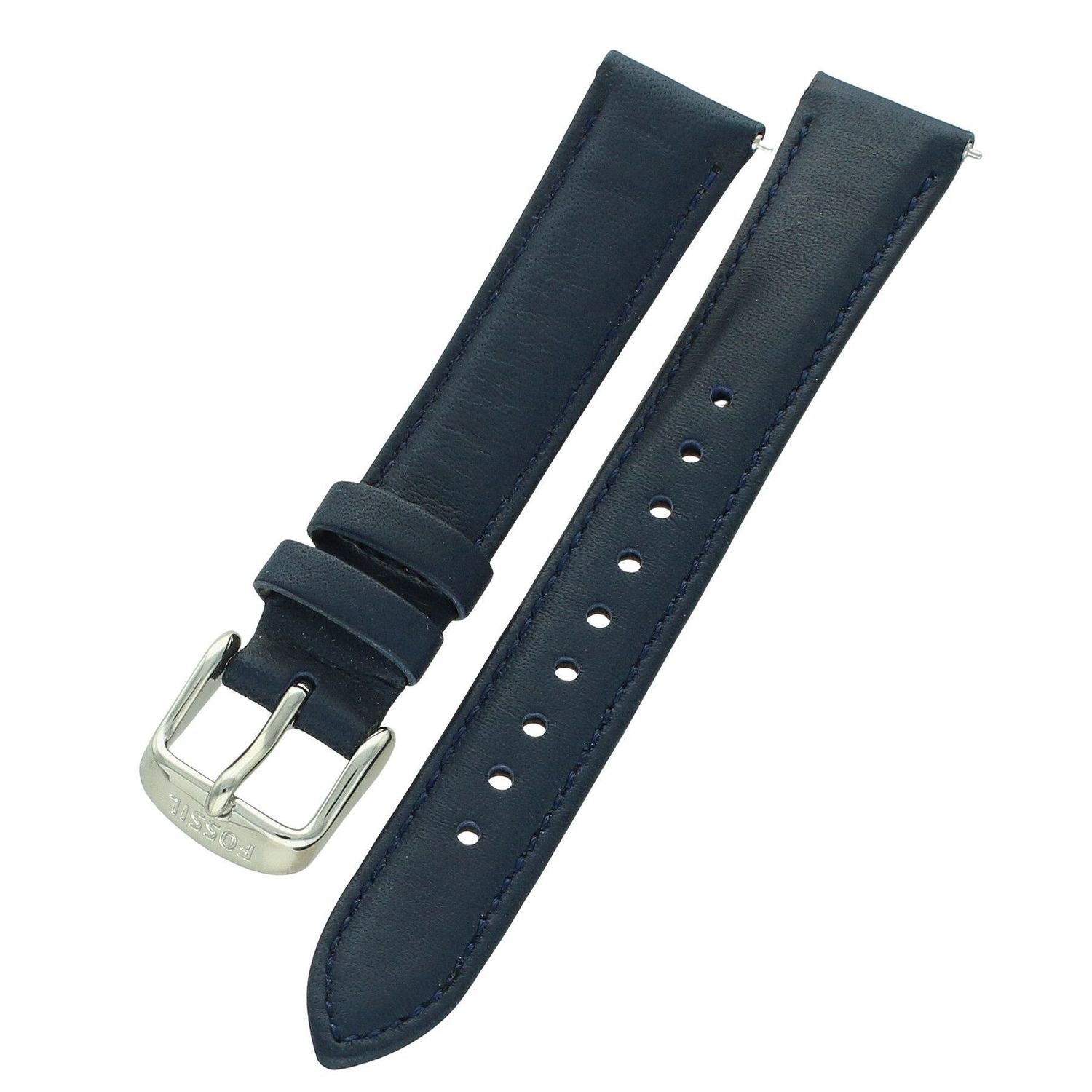 Skórzany pasek do zegarka Fossil ES4130 w kolorze niebieskim. Szerokość mocowania 16 mm, prosty koniec – pasuje także do innych modeli zegarków o szerokości 16 mm. Elegancki i wygodny zamiennik do codziennego użytkowani11.jpg